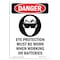 Signmission OSHA Danger Sign, Eye Protection Must, 5in X 3.5in Decal, 3.5" W, 5" H, Portrait OS-DS-D-35-V-1224 - alternate 1